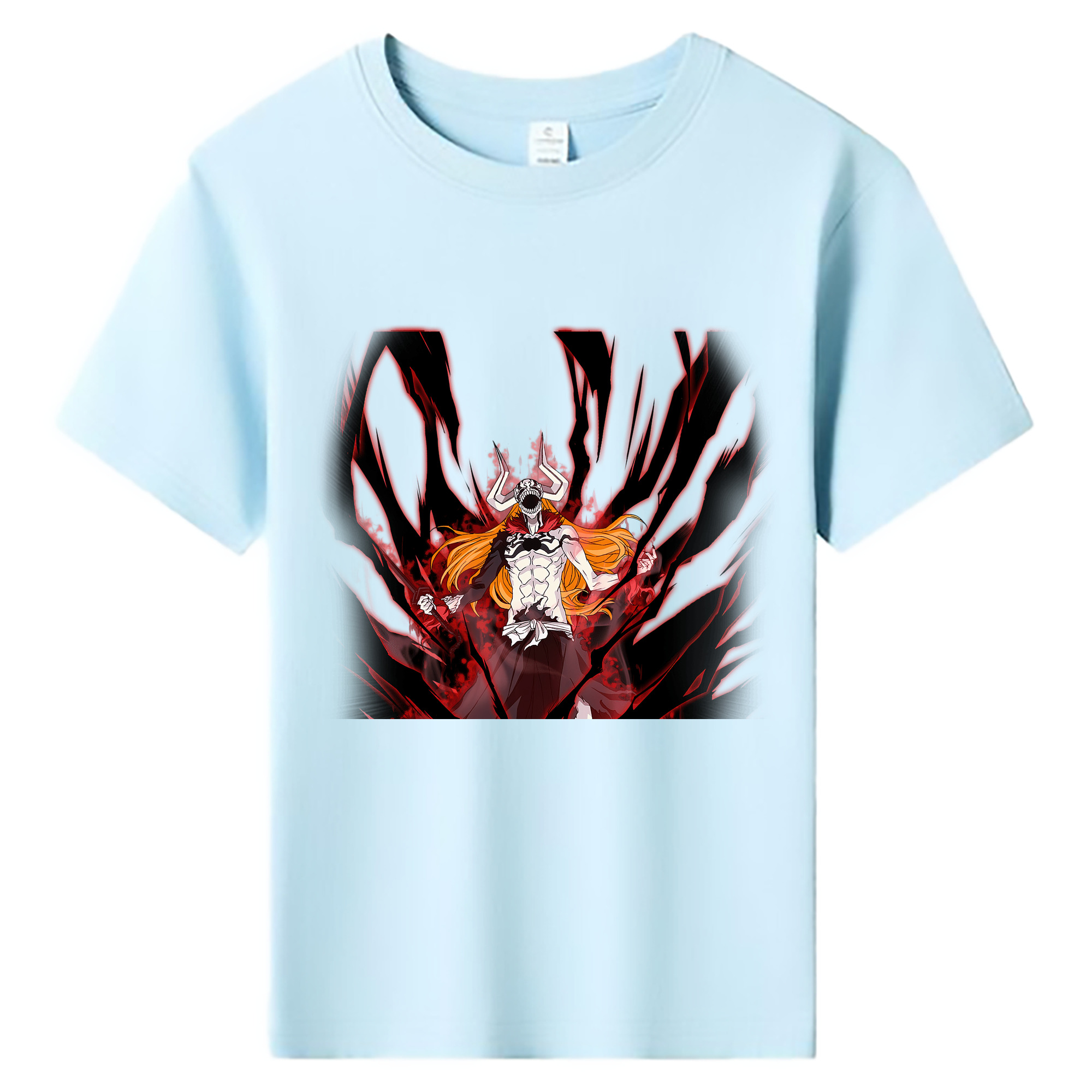 （画像用） ブリーチ 黒崎一護（くろさき いちご）BLEACH Kurosaki Ichigo 綿100％キッズTシャツ（フロントプリント）